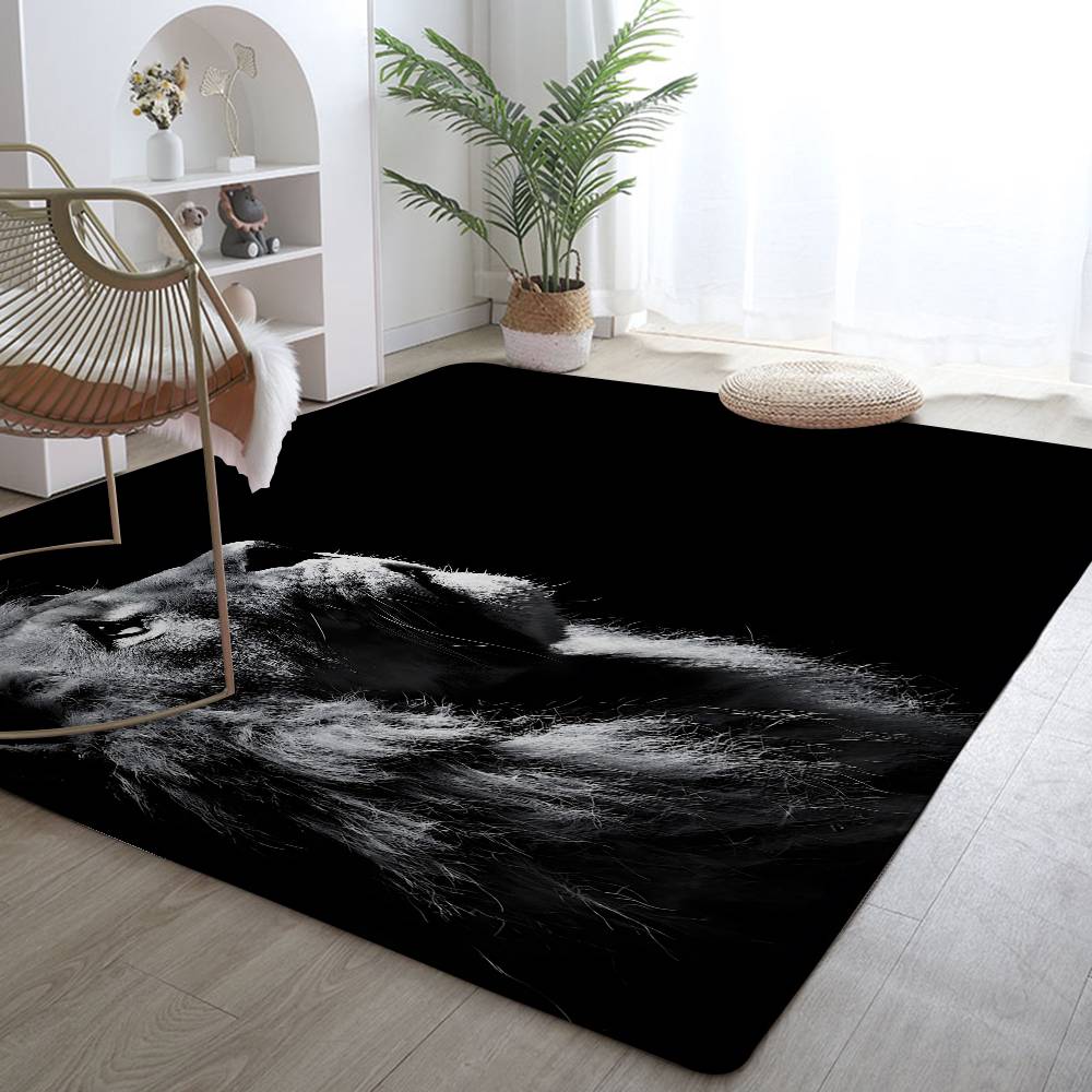 Animal Lion Carpet Bathroom Anti-slip Mat Door Mat Home Decoration Mat Entrance Door Mat Scratch-resistant Door Mat