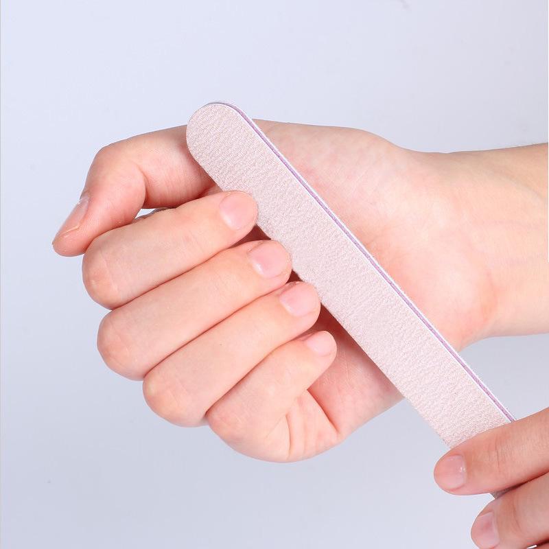 Professional Nail Sanding Files 100/180 Grit - Grey & White Sandpaper for Manicure & Grinding