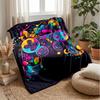 Vibrant Game Pad Art Theme Blanket Lightweight Warm Flannel Blanket Decorative Throw Blanket for Home Decoration