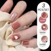3Pcs Nail Polish Glue Set, Solid Color Glue Glitter Sequins Phototherapy Nail Polish Glue