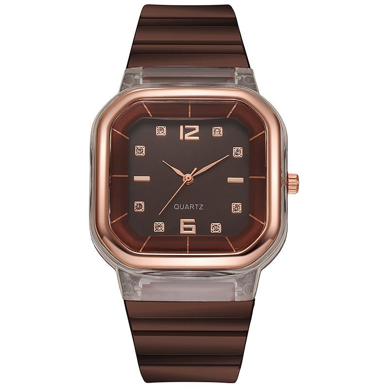 Childrens Square Silicone Quartz Watch With Decorative Dial For School Kids