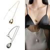 Stylish Waterdrop Pendant Necklace Simple Smooth Waterdrop Pendant Neckchain Adornment Eye Catching Neck Accessory  M