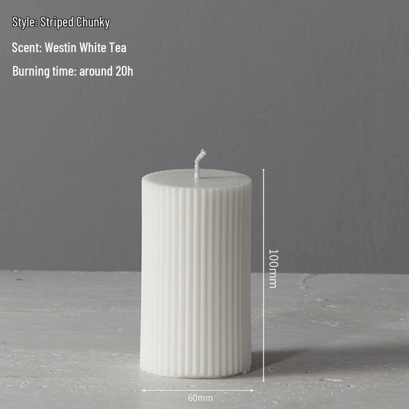 Smokeless White Retro Scented Candle for Weddings & Home Decor