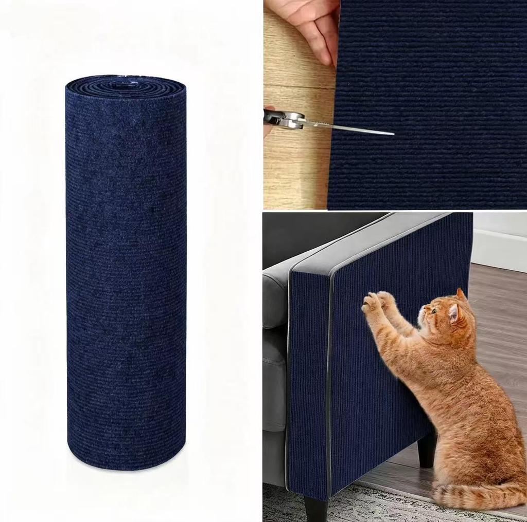 Self-Adhesive, Trimmed Cat Scratch Wall Mat - No Shedding, Wear-Resistant, Anti-Scratch Climbing Sticker