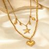 Trendy Double Layer Necklace Collarbone Chain Necklace Fashion Pendant Jewelry Suitable for Summer Parties and Vacations