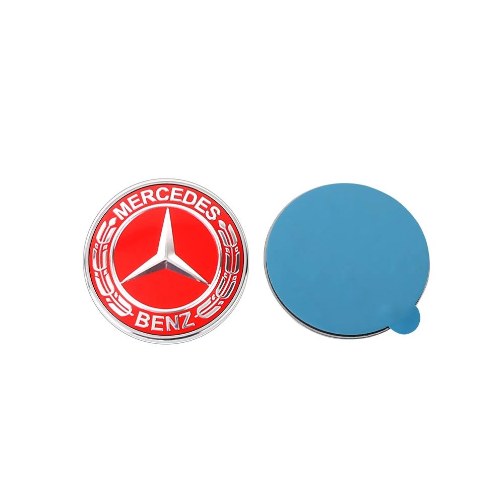 57MM Car Styling Front Hood Emblem For Mercedes BenzStickers Auto Decoration Decal Accessories A E Class W205 W204 GLC CLA W447