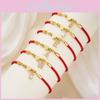 European Style Letter Hand Chain With Red String And Stainless Steel For Men And Women Gift
