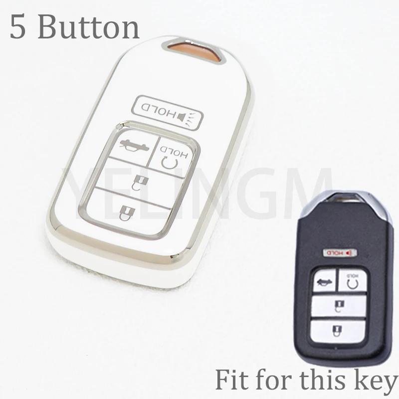 2 3 4 5 Button For Honda Accord Civic Cr-V Fit Hr-V Pilot Ex Odyssey Crosstour Ridgeline Clarity Insight Lx Car Key Case Cover
