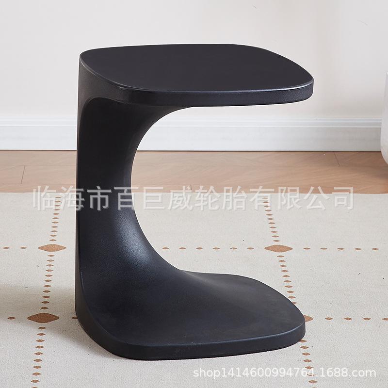 Plastic American Bedside Table Creamy Minimalist Coffee Table Water-Fill Balcony Side Stand Space-Saving Corner Table