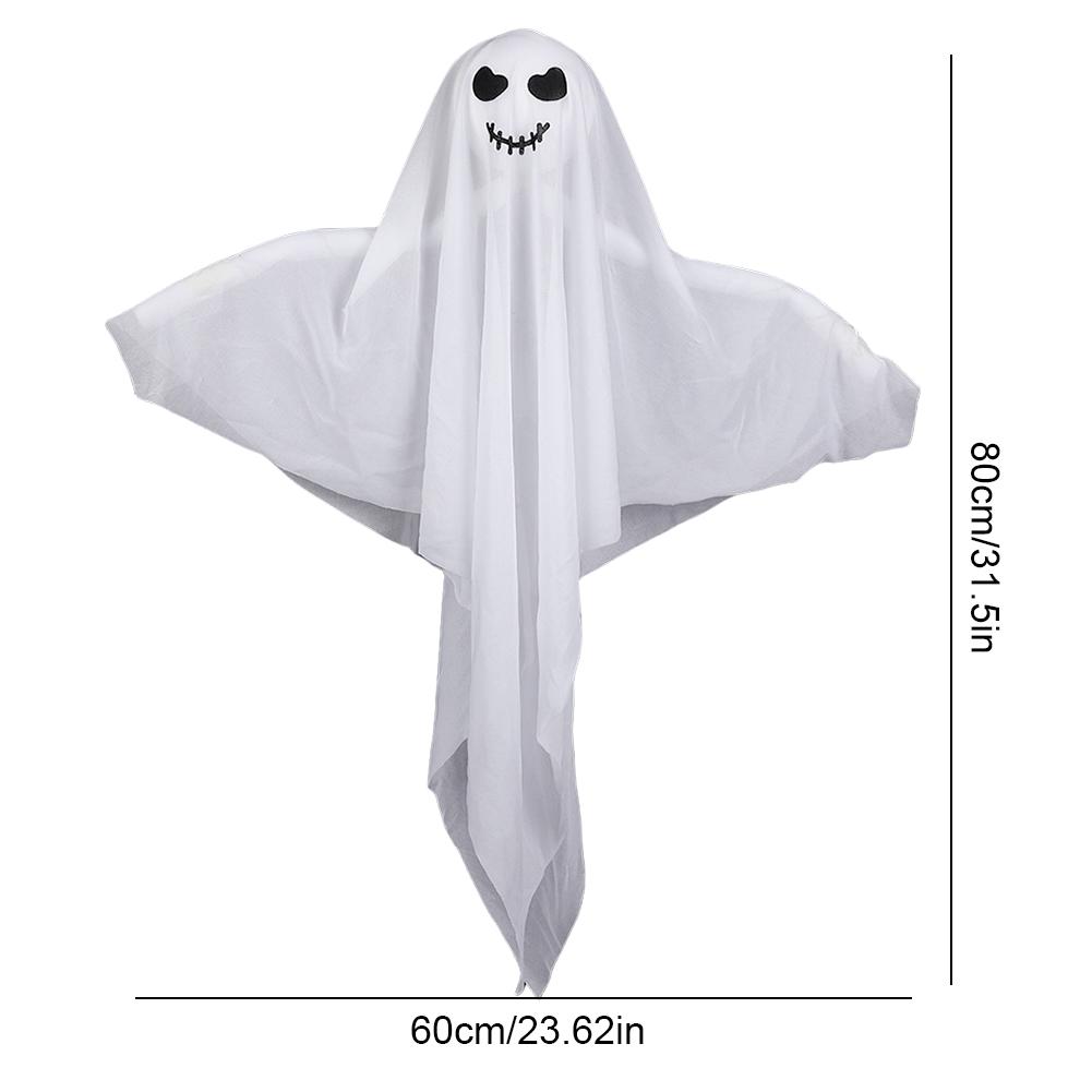 Halloween Glowing Hanging Ghost Battery Powered Luminous Hanging Ghost Decor Illuminated Ghost Prop for Haunted House Decor