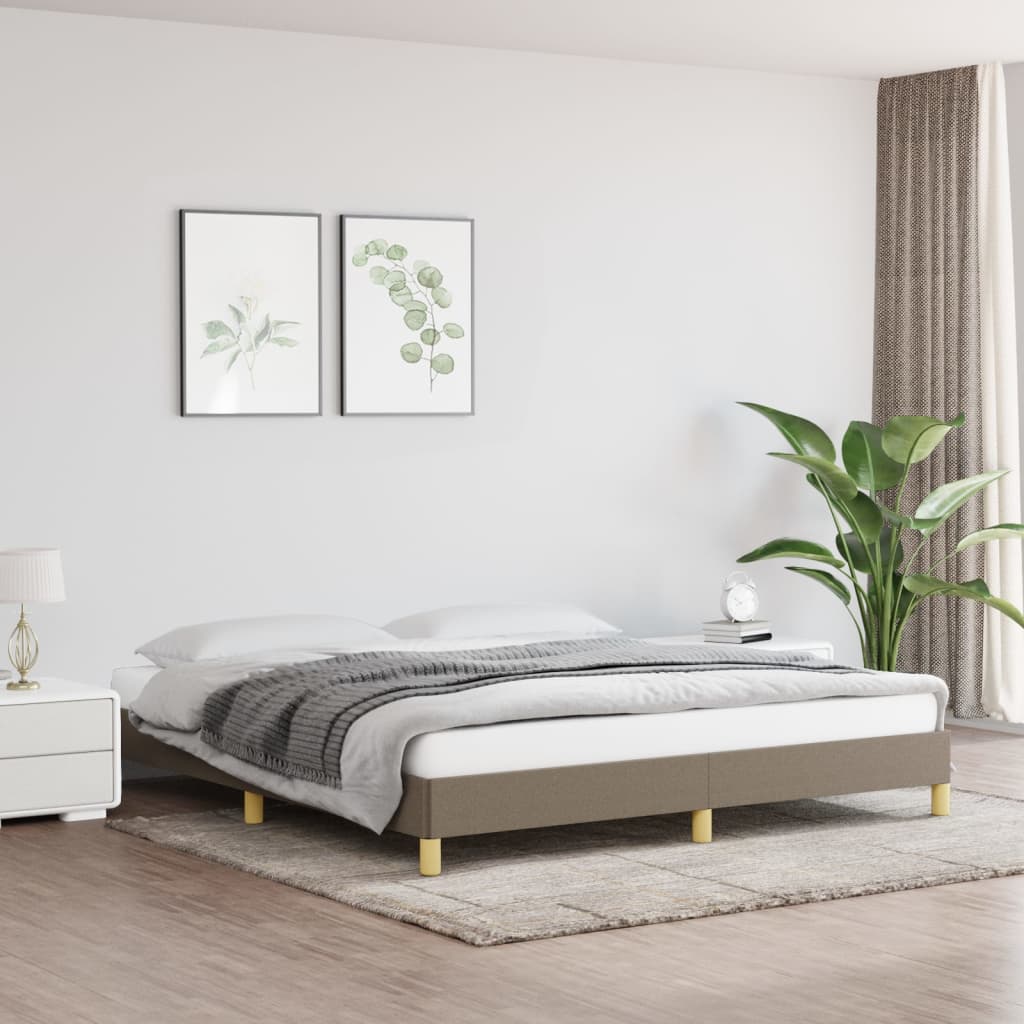 Vidaxl Rama Łóżka Bez Materaca, Taupe, 180X200 Cm, Obita Tkaniną