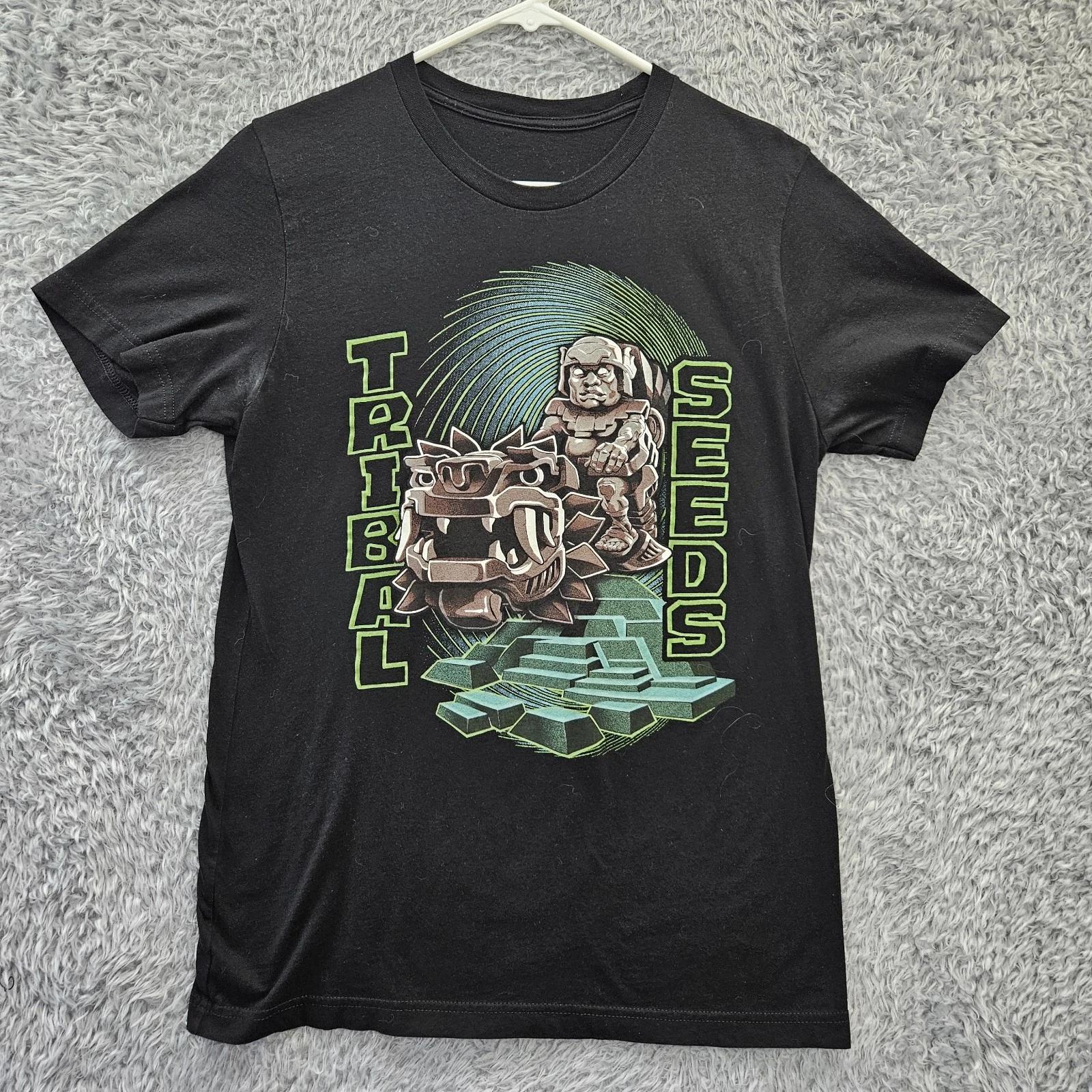 

Tribal Seeds 100% Cotton T-shirt Mens Tees Top Men Medium Reggae Band Black Cotton *Faint Marks S