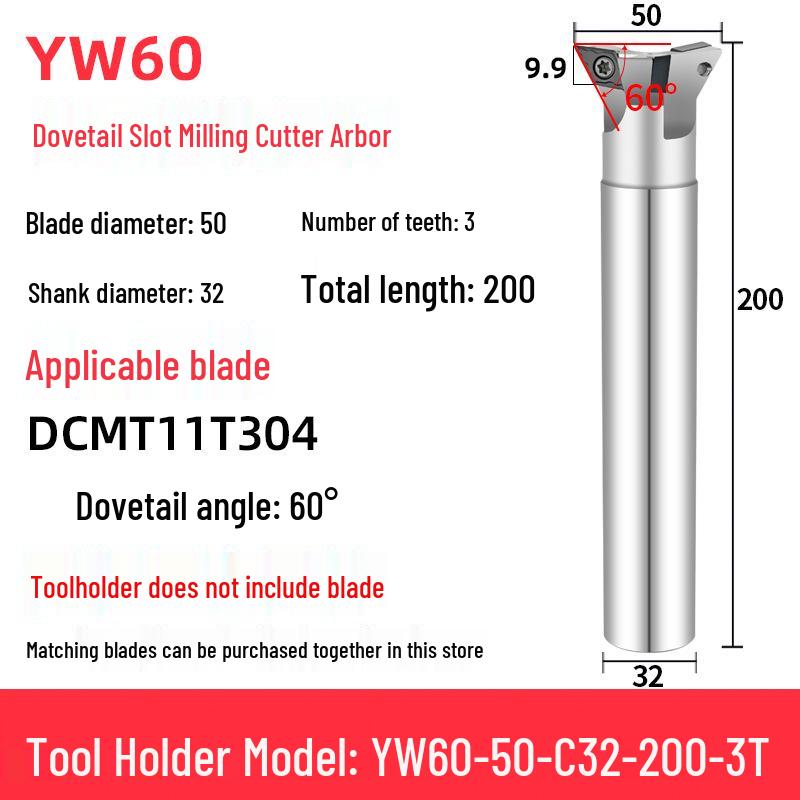 45°-75° CNC V-Shaped Dovetail Groove Milling Cutter with Inner Hole