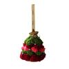 Plush Christmas Tree Ornament Mini Fluffy Christmas Tree Pendant with Star Treetop Multicolored Xmas Tree Shaped Hanging Crafts for Home Party Decor