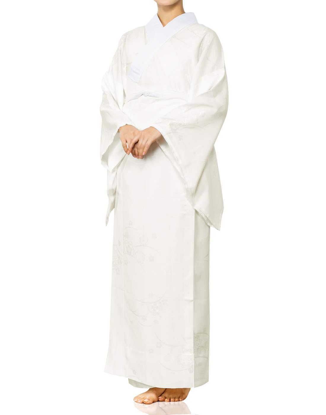 

Длинный чистый с и открыватель воротника для женщин белый воротничок [Kyoetsu] нижнее белье, шелк, узор, полуворотник, (S, (без открывалки)) белый