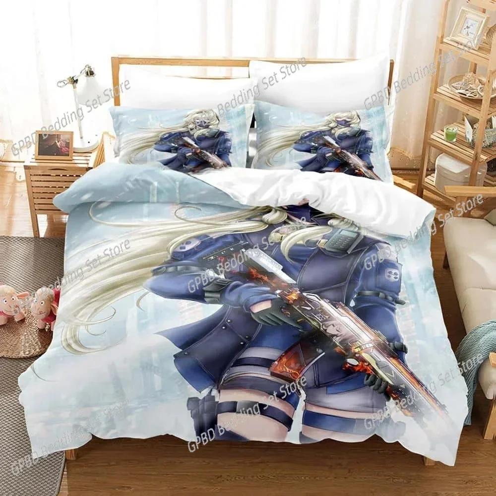 Luxury New 3D Print  Game Girls' Frontline Bedding Set Single Twin Full Queen King Size Bed Set  Bedroom Duvet cover Sets