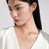 Snowflake Pendant Necklace for Women's Copper Gold-plated Niche High-end Collarbone Chain