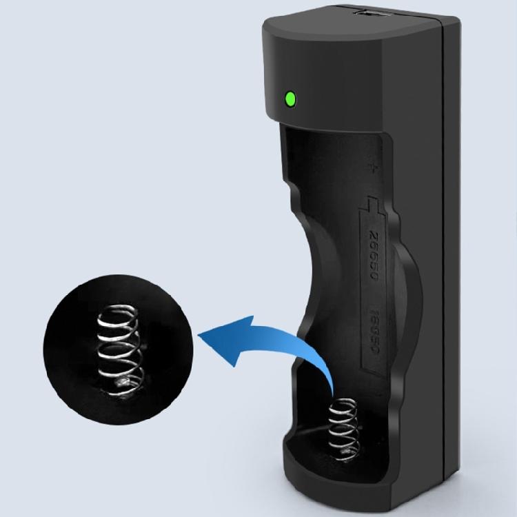 Portable Type C Interface Charging Adapter 1-Slot Charger Supports Multiple Lithium Battery Types Including 18650