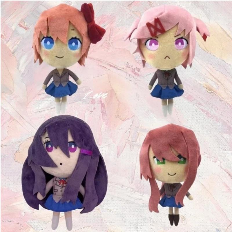 Anime 20/25/40cm Battement de Cœur Club Littéraire Peluches Anime Cosplay Monika Fumo Poupée Remplie Sayori Yuri Oreiller Rempli Poupée Cadeaux