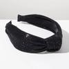 Retro Baroque Style Super Sparkling Full Diamond High Skull Knot Wide Edge Headband Hair Accessory For Women