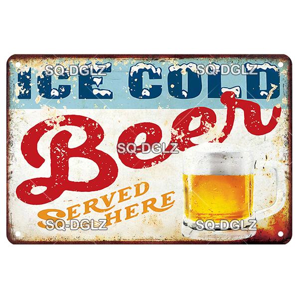 Vintage Metal Tin Sign Wall Decor Pub Bar Beer Retro Plaque Poster Wall Art Home Decor