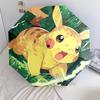 Fantasia Pikachu, ombrello pieghevole automatico, design portatile e pieghevole, 8 stecche, un regalo di Natale o di compleanno.