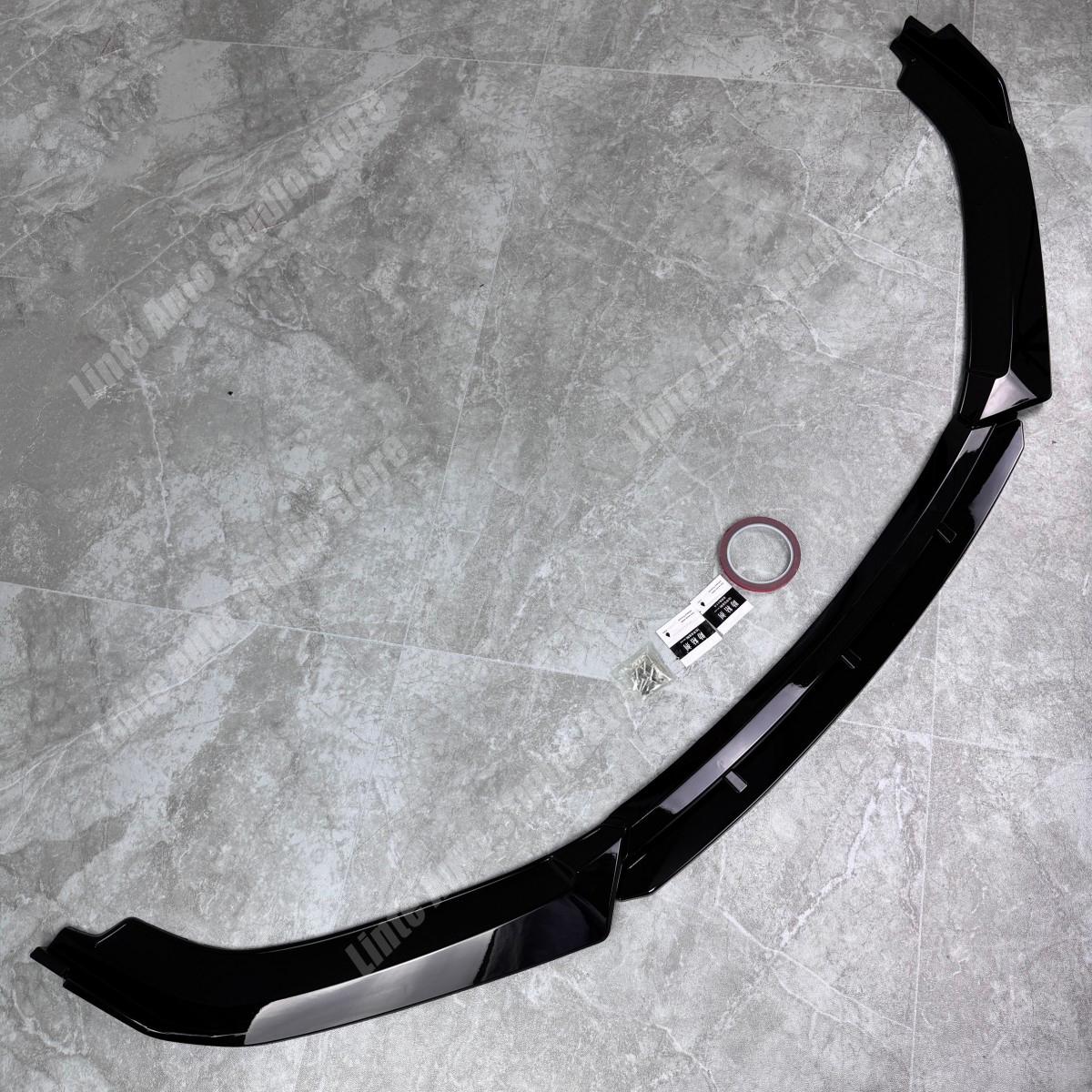 4Pcs Front Bumper Diffuser Chin Lip Spoiler Splitter For SEAT Cupra Leon VZ TSI Sportstourer VZ 2024 2025 Body Kit Tuning Gloss Black