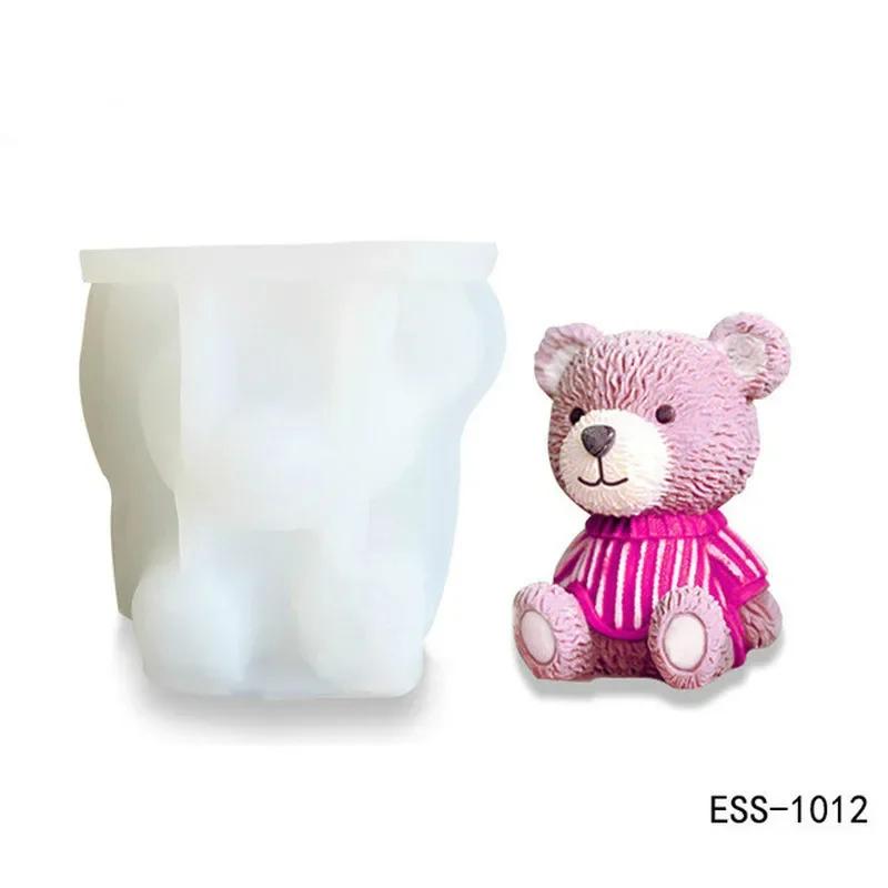 Ice Mold Mousse Cake Silicone Mold 3D Bear Ice Cube Mold Cola Coffee Milk Tea