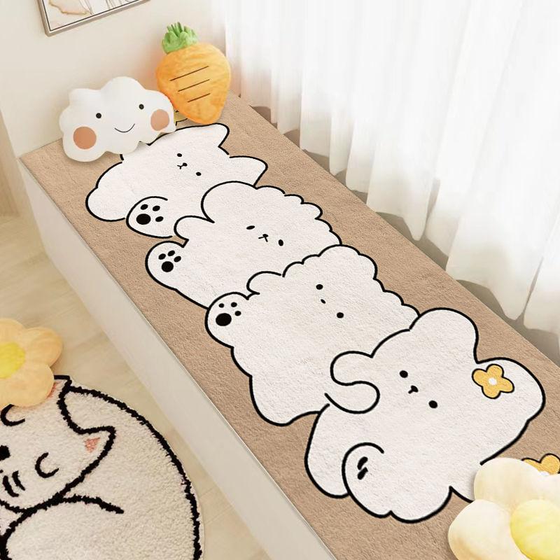 Cartoon Bay Window Floor Mat Thickened Four Seasons Universal Balcony Mat Cute Tatami Mat Ins Sill Mat Carpet