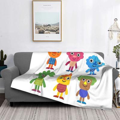 Noodle & Pals Mikro Super Prosty Kocyk Flanelowy Zimowy Rymowanki Piosenki Wielofunkcyjny Miękki Kocyk Narzuta Dywanik Outdoorowy Sztuka