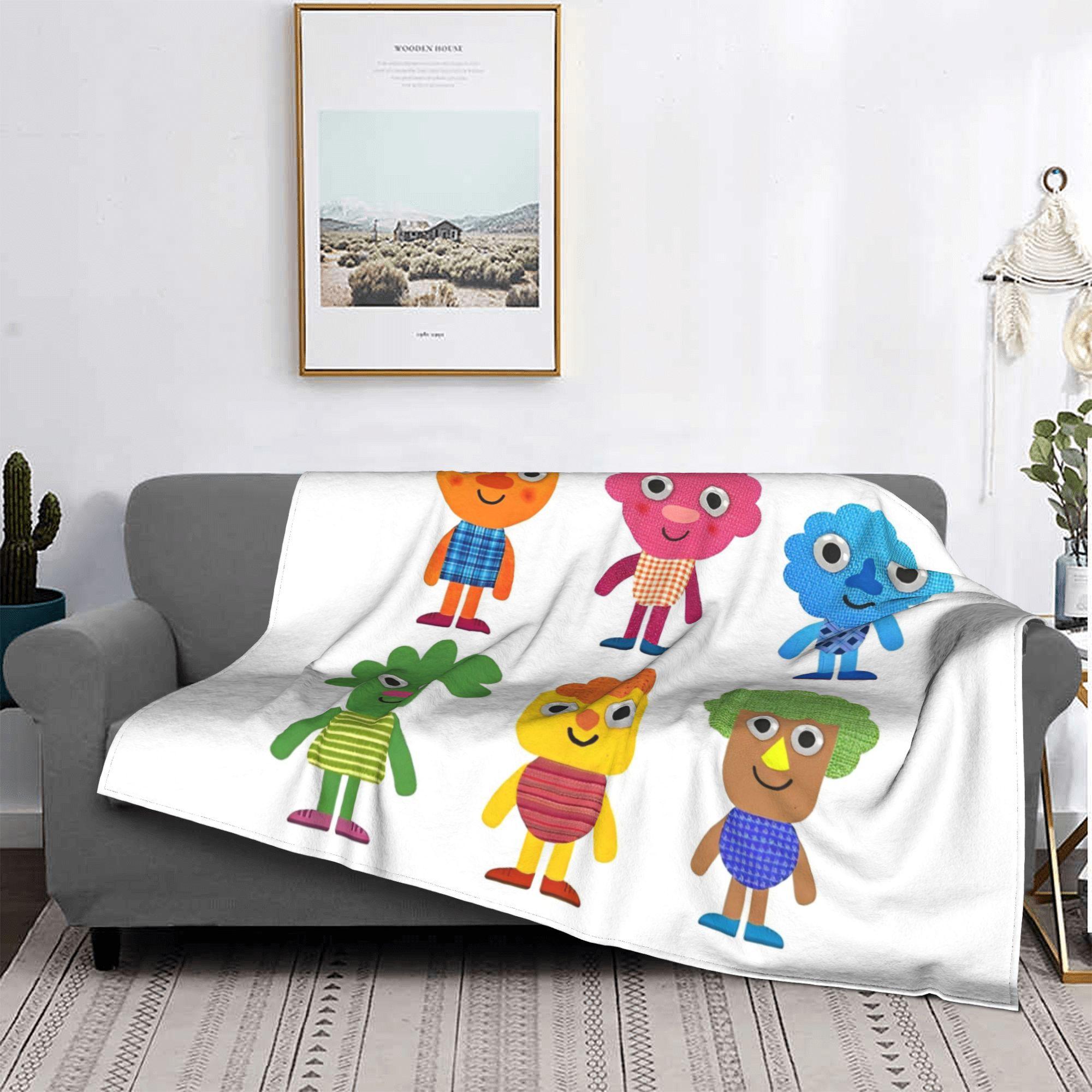 Creative Homewares Unisex Infant Noodle & Pals Micro Super Simple Blanket Flannel Winter Nursery Rhymes Songs Multifunction Soft Throw Blanket Outdoor Rug Piece 100Cm