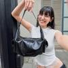 Charles & Keith Small CK 26 Summer Hobo Fashion Faux Waxed Leather PU Shoulder Bag Women bags CK2-80782837