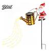 Illuminated Courtyard Decorations Solar Christmas Santa Yard Light Witch Skull Projection Garden Stake Lamp with Outdoor Lawn Ornaments for Halloween