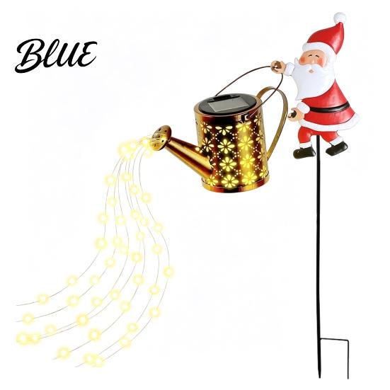 Illuminated Courtyard Decorations Solar Christmas Santa Yard Light Witch Skull Projection Garden Stake Lamp with Outdoor Lawn Ornaments for Halloween
