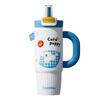 Creative Cartoon Trend Stainless Steel Thermos Cup Large Capacity Cute Straw Cup Portable Drinking Cup