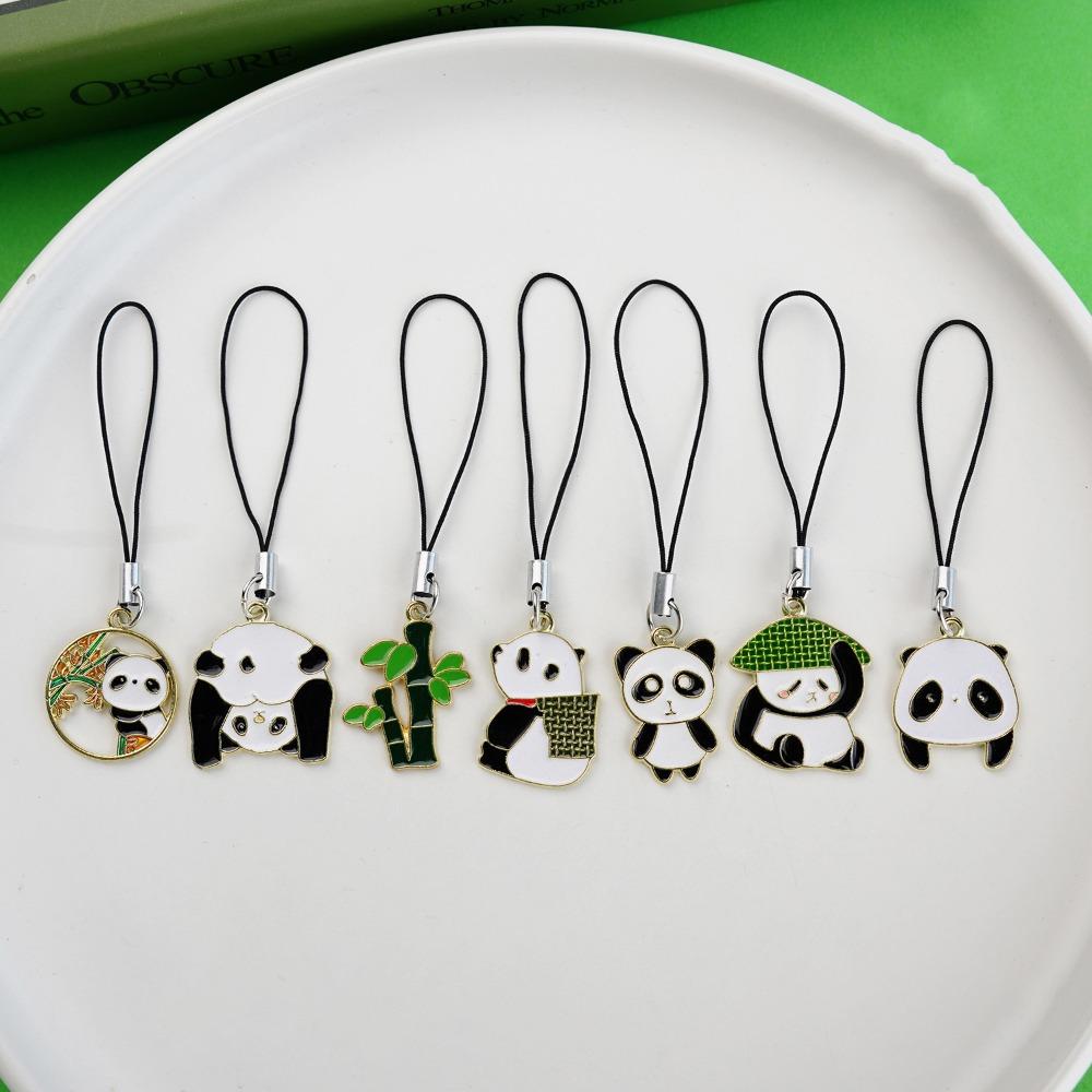 Cartoon Phone Charm Lanyard Panda Mobile Phone Pendant Key Holder Cute Phone Strap  Bag Pendant