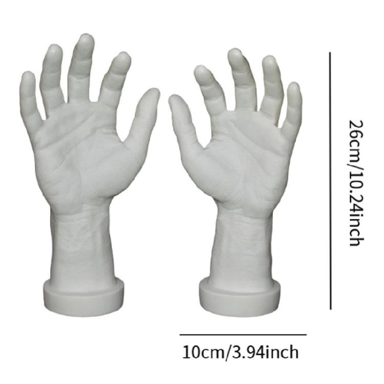 2 Pezzi Mani di Manichino Realistiche Accessorio Mano Maschile Manichino per Accessori Costumi e Progetti Creativi Lunga Durata