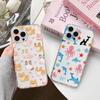 Cute Animes Puppy Kitten Clear TPU Mobile Case for iPhone 17 16 15 14 13 12 11 X XR XS Air Pro Max Plus Mini Colorful Cover