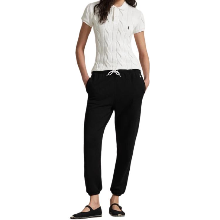 Polo Ralph Lauren FW25 Slim Fit Cable Knit Cotton Polo Shirt Women tops White WMPOKNINB920265-100