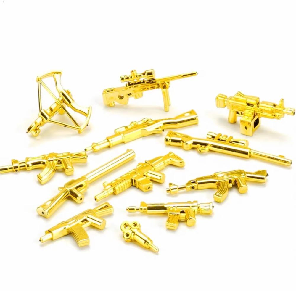 Electroplate Plating Chrome Mr Gold Building Blocks Golden Mini Action Figure Toys