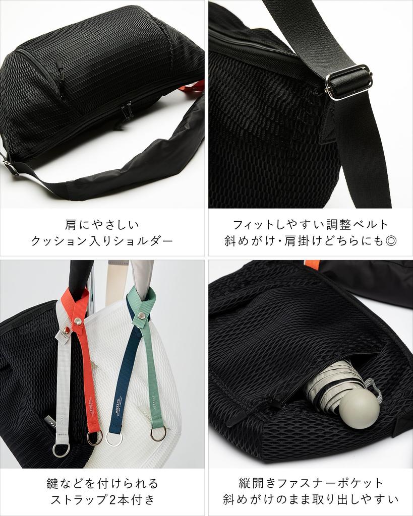 Edita Mesh Body Bag for Men and Large Machine Size L edt-120 Bag/Shoulder Women, Lightweight, Capacity, Washable, Crossbody/Shoulder Bag, White,