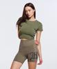 HDEX Essential Ribbed Pigment Crop Short Sleeve (Pigment Khaki)