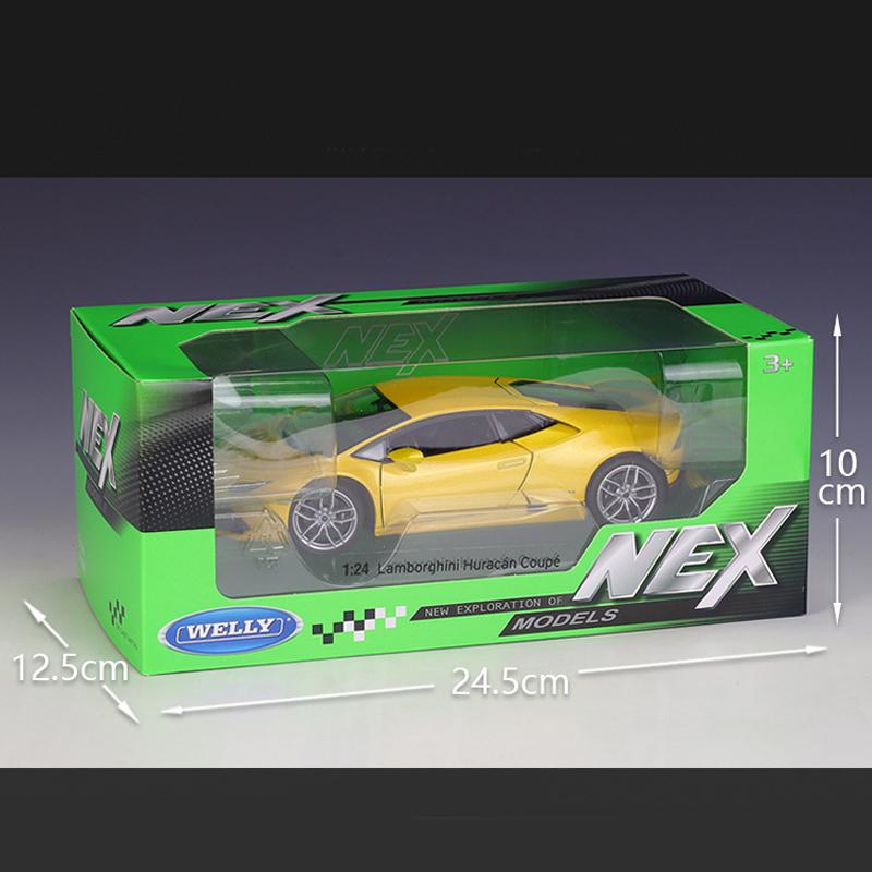 1/24 skala Welly Lamborghini Huracan LP610-4 legeringsbilmodell støpt metall leketøyskjøretøy bilmodell høy simuleringssamling gaver til barn