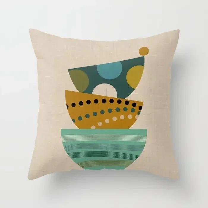 Home Nordic Living Room Decoration Abstract Morandi Sofa Cushion Cover