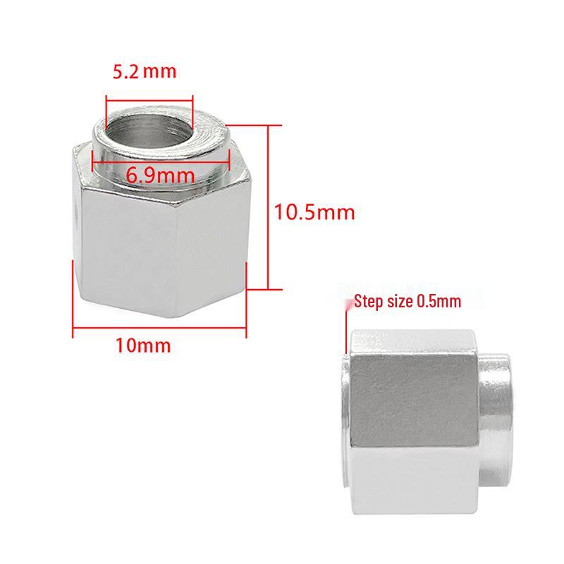 Eccentric Hex Nut Engraver Isolator for 3D Printer, Carbon Steel, Nickel-Plated, Inner Diameter 5".