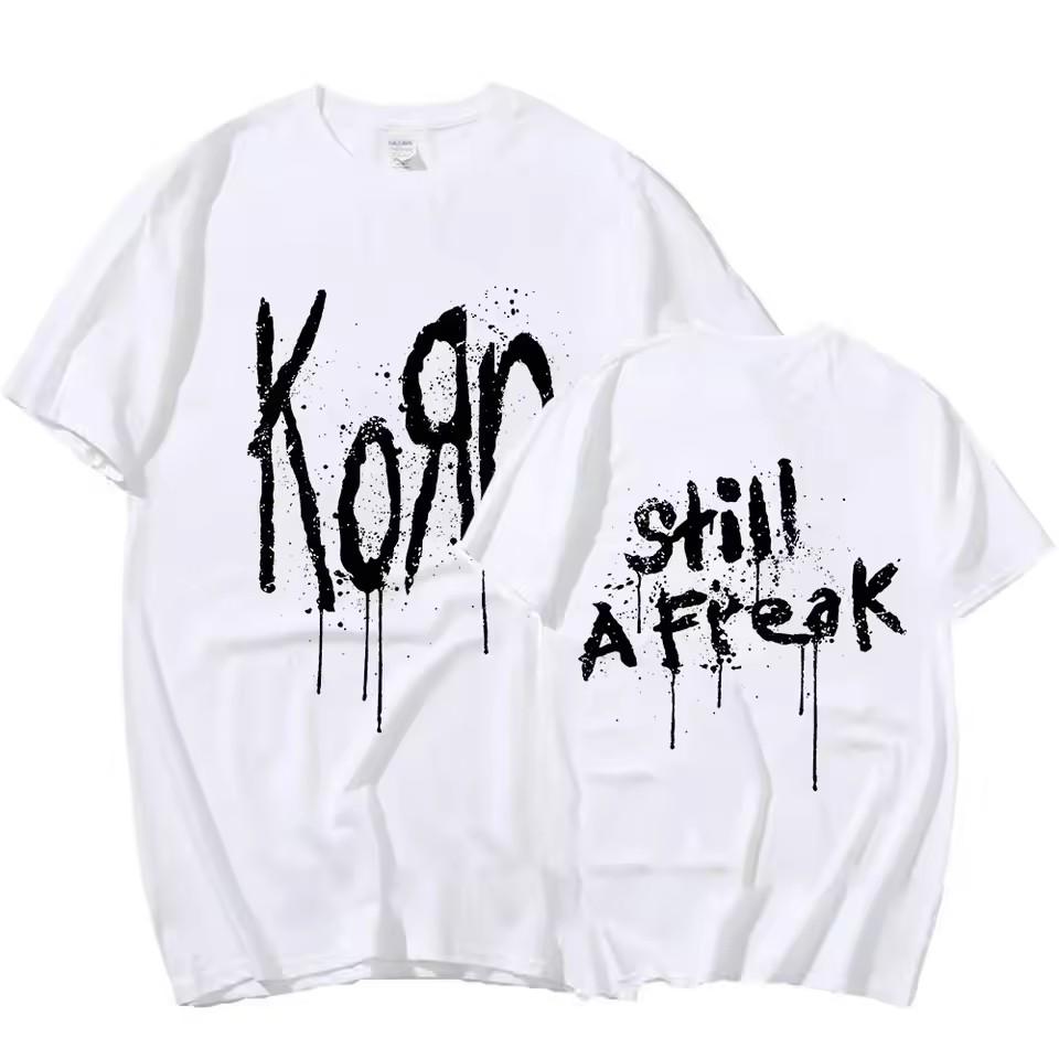 Concert de Korn Musique Groupe de Rock Tournée Mondiale T-shirt Coton Pur Haute Qualité Street Polyvalent T-shirt Mode Été 2024
