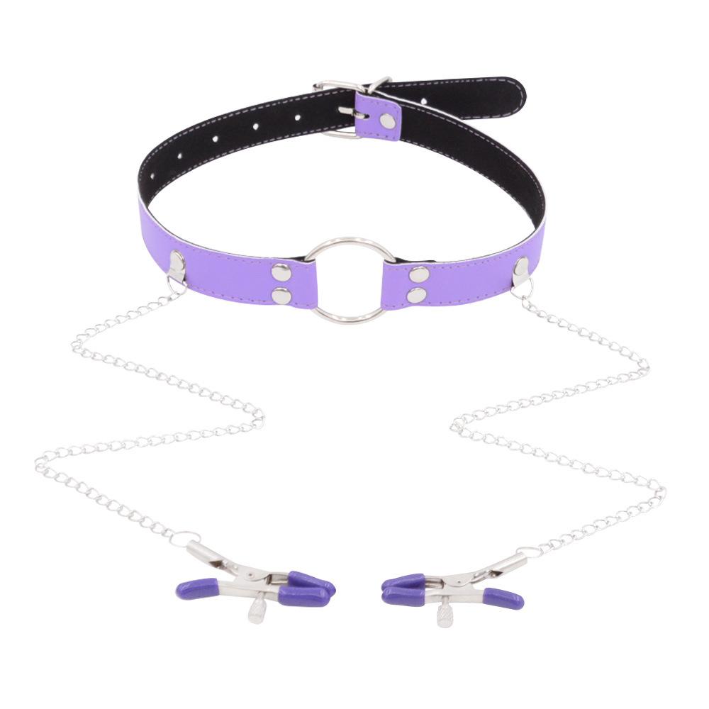 SM Training Suit Oral Sex Tools Ball Gag Male and Female Slave Toys Adult Supplies Sex Toy Sexy Nipple Clamp