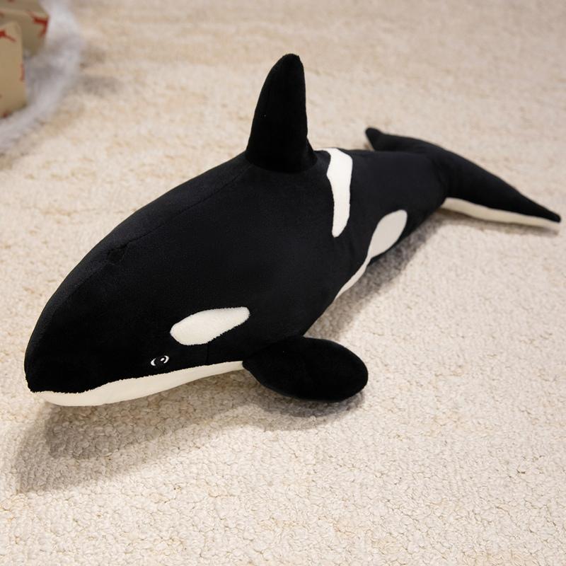 50/70/90 cm lebensechte Orca Plüschtier-Puppe Bequemer Stoff Kuscheliger Schwertwal Kissen Warme Weiche Schlafzimmerkissen Schöne Wohnkultur 50cm