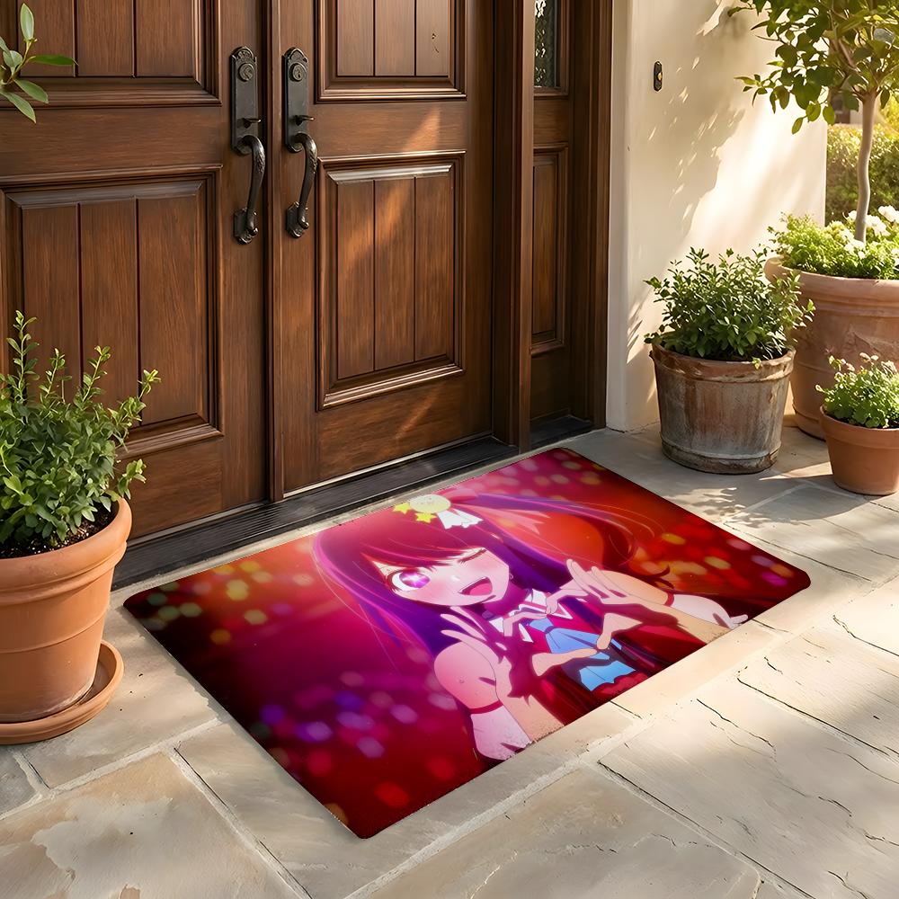 Floor Mat Soft Flannel Rug Non Slip Absorbent Mat for Bathroom Bedroom Home Decor H Hoshino Ai