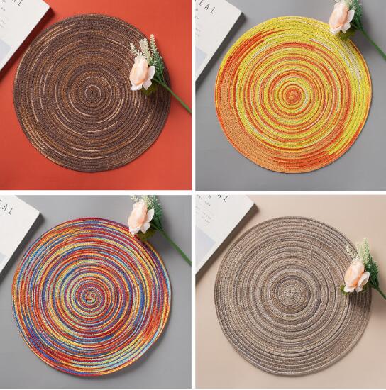 4PCS INS Placemats for Dining Table Heat Resistant Stain Resistant Anti Skid Washable Tableware Mat